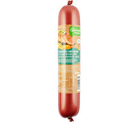 Die Veggie-wie-Schinkenwurst darf ab sofort bei keiner veganen Brotzeit mehr fehlen! Stelle das sicher und kaufe sie bei kokku!