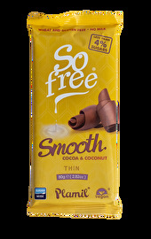 Die So Free Smooth Cocoa & Coconut von Plamil ist eine Schokolade mit einem maximalen Zuckeranteil von unter 4%. Zart schmelzend, leicht gesüßt und mit dem Besten aus Kakao und Kokosnuss!