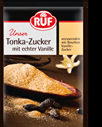 Der Tonka Zucker mit echter Vanille von RUF, mit dem ganzen Aroma der Tonka-Bohne, kann ganz wie Vanillezucker verwendet werden. Das feine Aroma wertet das Gebäck merklich auf!