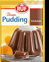 Der Pudding Schokolade von RUF kommt im praktischen 3er-Pack daher und reicht für 1,5 Liter Pflanzendrink. Wirklich gut schokoladig!