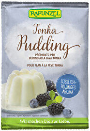 Mit dem Pudding Pulver Tonka von Rapunzel zauberst Du im Nu einen wunderbar cremigen Pudding mit dem unvergleichlichen süßlich-blumigen Aroma der Tonka-Bohne.