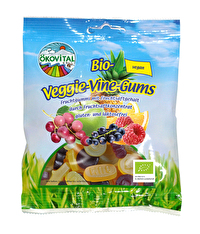 Die veganen Weingummi Veggie Vine Gums von Ökovital besitzen einen festen Biss und eine fruchtig, säuerliche Note.