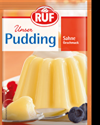 Der Pudding Sahne-Geschmack von RUF ist ein extrem leckerer Pudding, der gleich im praktischen 3er-Pack daher kommt. Jeder Pack lässt sich mit einem halben Liter Pflanzendrink recht einfach und schnell zubereiten. Der Sahnegeschmack ist authentisch nachempfunden!