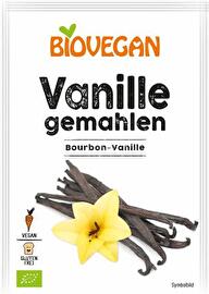 Die gemahlene Vanille von Biovegan entählt die ganze Aromabreite von natürlicher Bio-Vanille ohne irgendwelche Zusätze! Jetzt günstig im kokku-Veganshop kaufen!