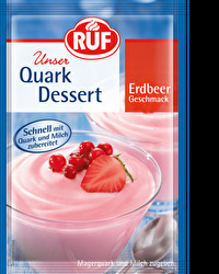 Das Quark-Dessert Erdbeer-Geschack von RUF - einfach in der Herstellung und schnell auf dem Tisch. Dabei kommt es zu einer cremigen Geschmacksexplosion. Kann natürlich nach Belieben mit Früchten verfeinert werden!