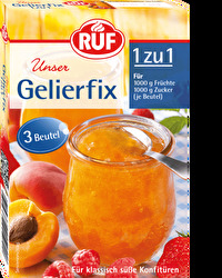 Mit dem Gelierfix 1 zu 1 von RUF gelingt dir im Handumdrehen ein köstliche Marmelade.
