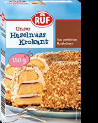 Das Haselnuss Krokant von RUF gibt deinen Kuchen - und Plätzchenkreationen den letzten Schliff und macht sie besonders knusprig.