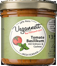 Mit dem Aufstrich Tomate Basilikum von Veganett holst du dir den Sommer aufs Brot.