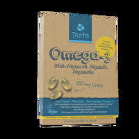 Die Omega-3 Kapseln 250mg DHA von Testa deckt mit einer Kapsel den Tagesbedarf an Omega 3. In einer Kapsel sind 625 mg Algenöl enthalten, davon über 250 mg pures DHA.