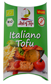 Der Italiano Tofu von Lord of Tofu ist mit Tomate und Basilikum verfeinert und passt hervorragend zu Pasta-Gerichten.