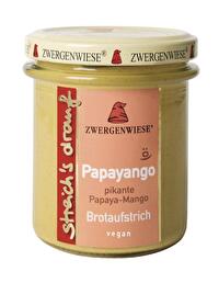 Der Papayango streichs drauf von Zwergenwiese mixt in einem Brotaufstrich Mangos, Papayas und eine herrliche Currynote zusammen. Ein außergewöhnlich fruchtiges Geschmackserlebnis!