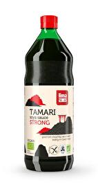 Die Strong Tamari Sojasauce von Lima in der großen Literflasche - für alle, die starke und unverfälschte Sojasaucen bevorzugen! Jetzt preiswert bei kokku im Veganversand kaufen!