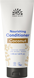 Die Kokosnuss Pflegespülung 180ml von Urtekram mit wertvollem Kokosnektar und Kokusnussextrakt macht dein Haar seidig glänzend und pflegt es perfekt! Jetzt günstig bei kokku im Veganshop bestellen!