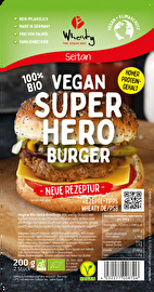 Der neue Vegan Superhero Burger von Wheaty macht wirklich alles richtig! Kraftvoll-bissige Patties mit einem herrlich fleischigen Geschmack. Jetzt neu bei kokku im veganen Onlineshop!