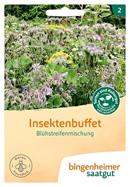 Blumensamen Insektenbuffet von Bingenheimer Saatgut: Der Name ist Programm. Diese schnellwachsende Mischung ist ideal als Blühstreifen am Rand des Gartens.