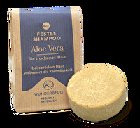 Das Feste Shampoo Aloe Vera von Wunderberg pflegt Deine Haare intensiv mithilfe der Pflanzenkraft von Aloe Vera und Bio Brokkoli-, Hanf- und Himbeersamenöl.