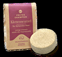 Das Feste Shampoo Klettenwurzel von Wunderberg ist die richtige Pflege für leicht fettendes Haar.