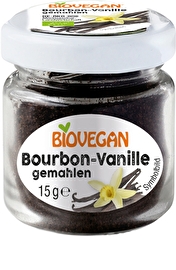 15 Gramm reinste Biovegan Bourbon-Vanille stecken in diesem Glas
