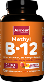 Deinen Vitamin B12 Gehalt im Körper kannst du hier in Form von Lutschtabletten mit Pfirsichgeschmack von Jarrow auffüllen. Jetzt günstig bei kokku im veganen Onlineshop bestellen!
