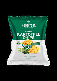 Die Kartoffel Chips Rosmarin von Heimatgut sind mit mediterranen Kräutern verfeinert und durch schonende Verarbeitung deutlich kalorienärmer.