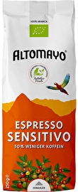 Der Espresso Sensitivo von Altomayo schmeckt vollmundig intensiv mit einer herrlich dichten Crema.