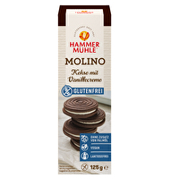 Molino - Kakaokekse mit Vanillecreme von Hammermühle sind so köstlich wie die Kombination aus dunklem Kakaokeks mit samtiger Vanillecreme es verspricht