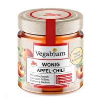 Süß und Scharf ist eine echte Killerkombination, die den Apfel Chili Wonig von Vegablum zu einem prickelnden kulinarischen Vergnügen macht.