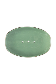 Die Seifenschale CLASSIC Mint von Tranquillo bettet deine Lieblingsseife einer zart minzgrünen Keramikform.