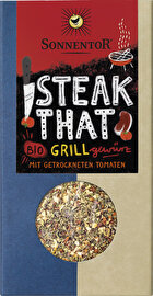 Das Steak that Bio-Grillgewürz von Sonnentor eignet sich perfekt für die Zubereitung von Steak-Alternativen.