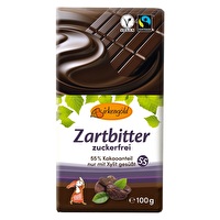 Die Zartbitter Schokolade mit Xylit von Birkengold setzt auf Xylitol als Süßstoff. Der fair gehandelte Kakao liegt in einer Konzentration von 55% vor - also schön schokoladig - und stammt aus dem biologischen Anbau.