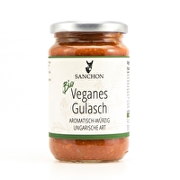 Sanchon Veganes Gulasch ist eine vegane Neuinterpretation des ungarischen Originals.