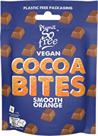So Free Vegan Smooth Orange Cocoa Bites Schoko-Orangen-Konfekt von Plamil - zartschmelzende vegane Schokolade und eine fein fruchtige Note von Orange.