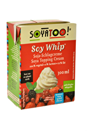 Die Soja Schlagcreme von Soyatoo!: direkt aufschlagbar - unschlagbar guter Geschmack und locker leichte Konsistenz. Vegan und günstig bei kokku kaufen!