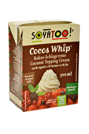 Locker leichte aufschlagbare Kokos-Creme - der rein pflanzliche Ersatz von Soyatoo! Vegan und günstig bei kokku kaufen!