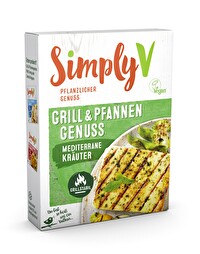 Mit dem Kräuter Grill- und Pfannengenuss von Simply V bekommst du Mittelmeer Feeling in die Pfanne oder auf den Rost.
