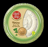 Delidips Tahina ist eine Sesampaste, die gemeinsam mit Knoblauch, Zitronensaft und Petersilie zu einer nussig-frischen Geschmacksexplosion wird.