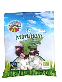 Die leckeren, kleinen Schokolinsen Mintinelli's von ÖKOVITAL sind dein perfekter Snack wenn du die Kombination aus Schokolade und Pfefferminz liebst.