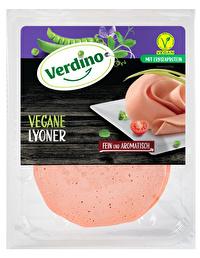 Mit der veganen Lyoner von Verdino auf Basis von Erbsenprotein machst du garantiert nichts falsch.