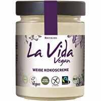 Die weiße Kokoscreme von La Vida Vegan ist eine tolle Abwechslung zu einem herkömmlichen Schokoladenaufstrich.