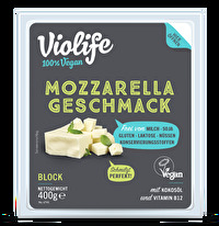Block Mozzarella von Violife ist der ideale vegane Schmelz für alle, die von Mozzarella nicht genug bekommen können! 400 Gramm reiner Mozzarella-Genuss mit sehr guten Schmelzeigenschaften gepaart!