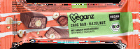 Im Choc Bar Hazelnut von Veganz findest du ganze 25% Haselnüsse, sowohl als ganze Haselnüsse, als auch zur Creme verarbeitet.