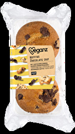 Die Muffins Chocolate Chip von Veganz sind eine süße Versuchung für alle, die keine Zeit oder keine Lust aufs Backen haben.