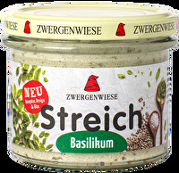 Der Basilikum Streich aus dem Hause Zwergenwiese schmeckt total lecker auf einer frischen Scheibe Brot oder zu einem cremigen Dressing vermischt.
