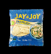 Der ParmiJoy von Jay & Joy kommt ganz stilecht in gehobelter Form daher.