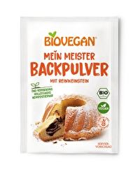 Das MEISTER Backpulver mit Tapioka von Biovegan ist schon eine kleine Revolution in der Küche! Das momentan einzige Backpulver mit Tapioka verfügt über wesentlich mehr Triebkraft als herkömmliches Backpulver.