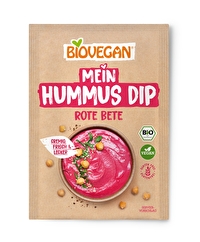 Mein Hummus Dip - Rote Beete von Biovegan überzeugt nicht nur durch seine knallige Farbe, sondern natürlich auch durch die cremige Konsistenz und den leckeren Geschmack.