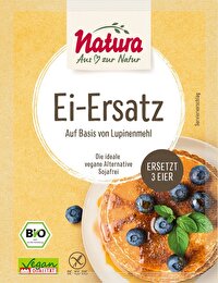 Der Ei-Ersatz im Beutel von Natura ist eine ideale vegane Alternative für das ganze Ei.