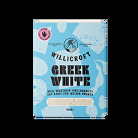 Der Greek White von Willicroft ist eine köstliche, natürliche Alternative zu Hirtenkäse auf Basis von weißen Bohnen.
