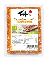 Normaler Tofu ist euch zu fade? Dann probiert doch einmal den geräucherten Tofu mit Mandeln und Sesam von Taifun!