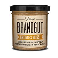 ERDNUSS MUSS! von Brandgut ist ein knuspriger Aufstrich aus frisch gebrannten Erdnüssen.